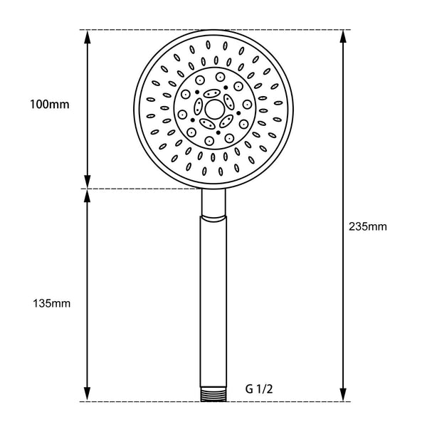 5 Function Round Handheld Shower [42-R4.HHS]