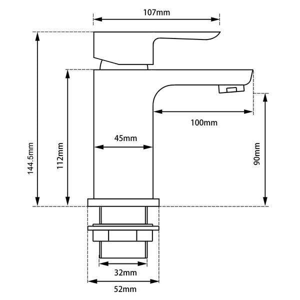 VOG - Square Basin Mixer Tap [42-0131.BM]