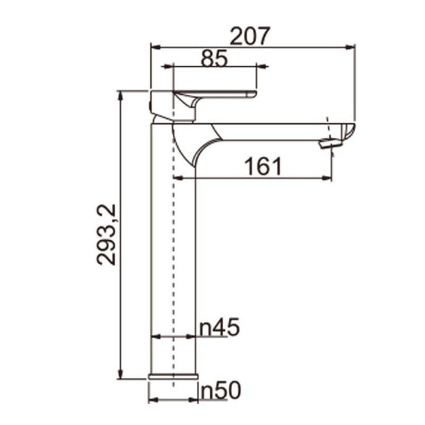VOG - Tall Above Counter Basin Mixer [42-0152.BM]