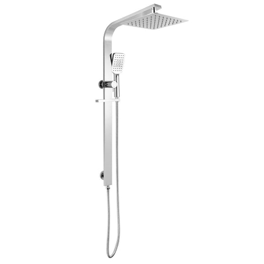10" Square Wide Rail Shower Station Top Water Inlet with 3 Functions Handheld [42-2150.SH]
