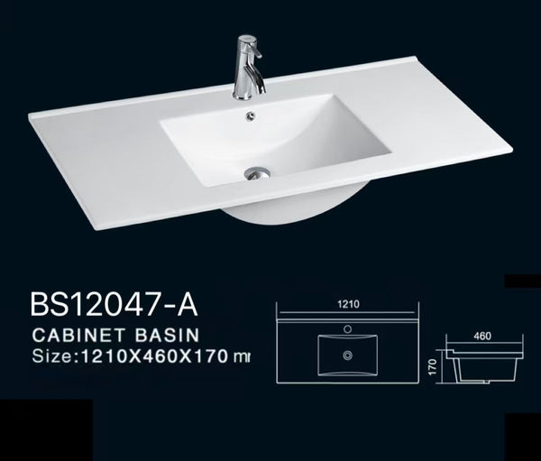 Max Vanity Ceramic Tops 750/900/1200mm [44-BS47]