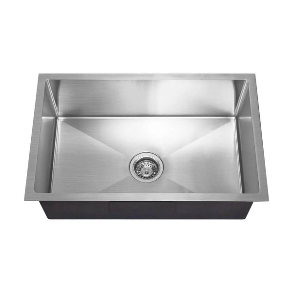 700*450*220 Handmade Stainless Steel Under/Topmount Kitchen Laundry Single Sink [44-HF7045]