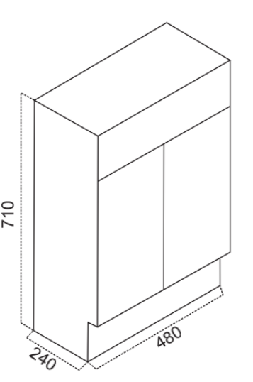 Lucas - Small Freestanding Vanity [39-LU4020/5025]