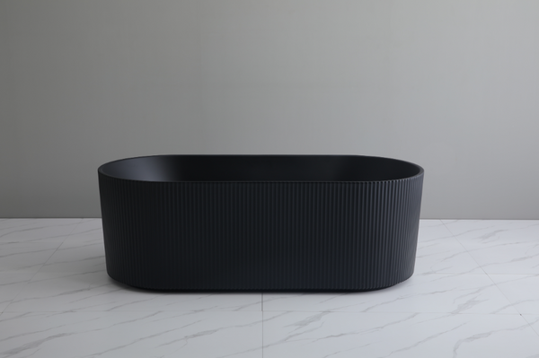 Ally Groove - Fluted Oval Freestanding Bathtubs 1500/1700mm [19-AGV]