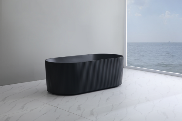 Ally Groove - Fluted Oval Freestanding Bathtubs 1500/1700mm [19-AGV]