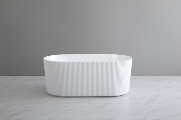 Ally Groove - Fluted Oval Freestanding Bathtubs 1500/1700mm [19-AGV]