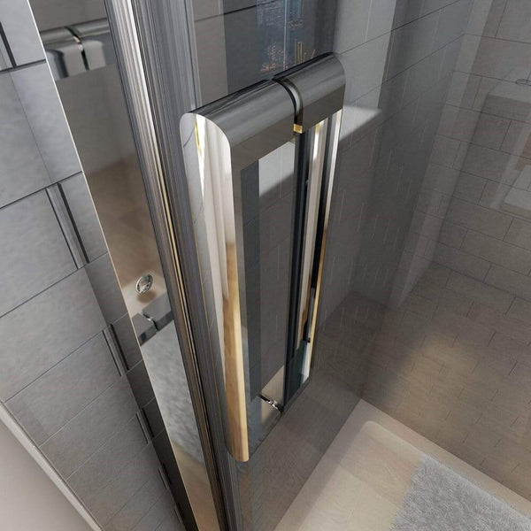 3 Panel Semi Frameless Pivot Door Shower Screen - FRONT PANEL [24-ATSL]