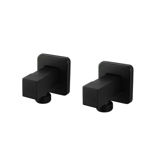 Laundry Square Chrome 1/4 Turn Washing Machine Stop Tap Pair [42-0017.WMT]