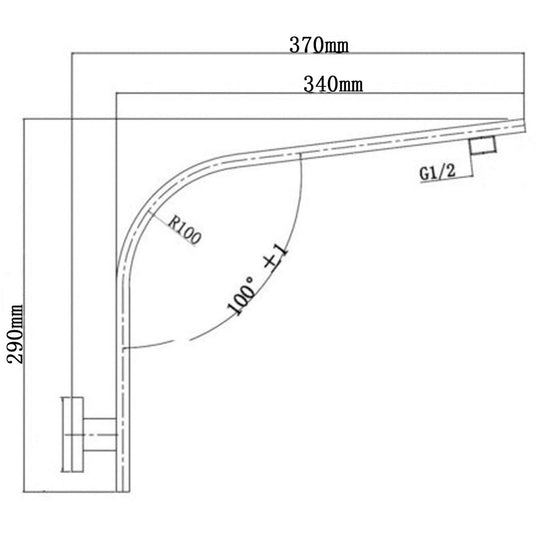 Norico Cavallo - Gooseneck Wall Mounted Shower Arm [42-SE29]