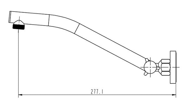 Round Wall Shower Head Arm 277mm [12-SHA-815]