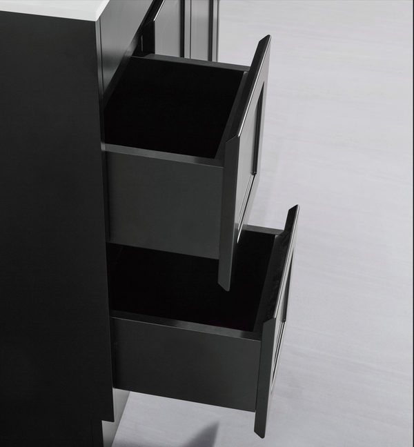 Quinn - Matte Black Hamptons Style Freestanding Vanity 600-1800mm [20-SK76-WBM]