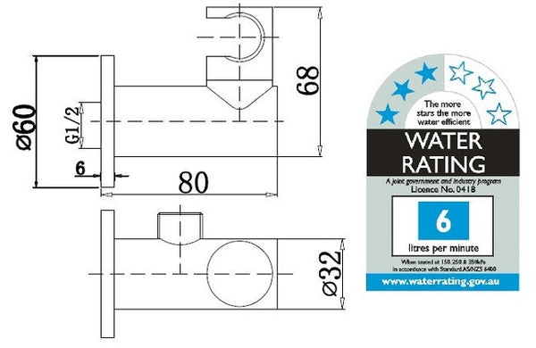 Round Shower Unit on Bracket [12-SMD-1043]