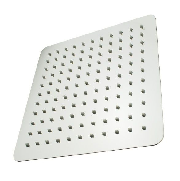 250mm Square Super-Slim Black Rainfall Shower Head 2mm Thick [42-0002.SH]
