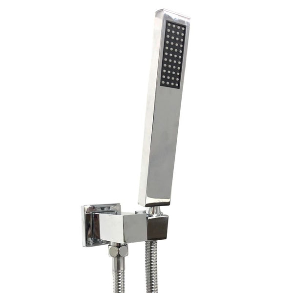 Sqaure Shower Rail with Hanheld Shower (Stainless Steel Hose) [42-2127.SH.N + S2.HHS]