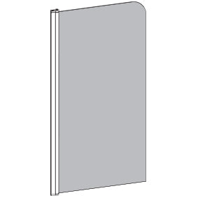 Height 1500mm Fixed Fully Frameless Bath Screen 850mm [23-TSB-0850-P / 23-2275]