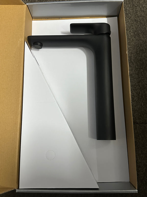 Square Matte Black Tall Basin Mixer [34-ZA51002-MB]