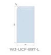 Height 2050mm Fluted Radius Fully Frameless Walk In Shower Panel [25-W3-UCF-897]