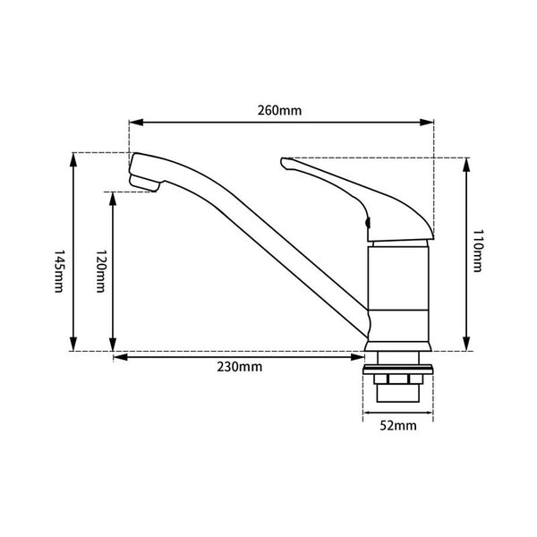 Chrome Standard Kitchen Mixer Tap [42-CH1003.KM]