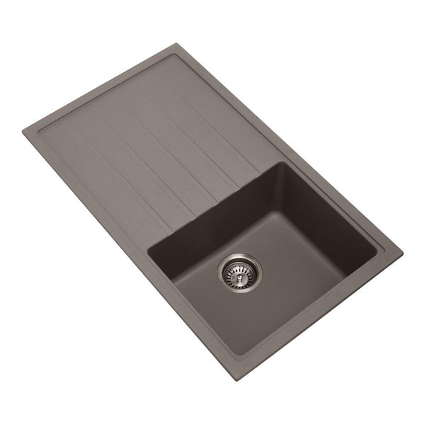 860x500x205mm Carysil Single Bowl With Drainer Board Granite Kitchen Sink Top/Flush/Under Mount