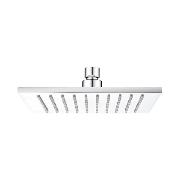 Square Chrome Rainfall Brass Shower Head 200mm