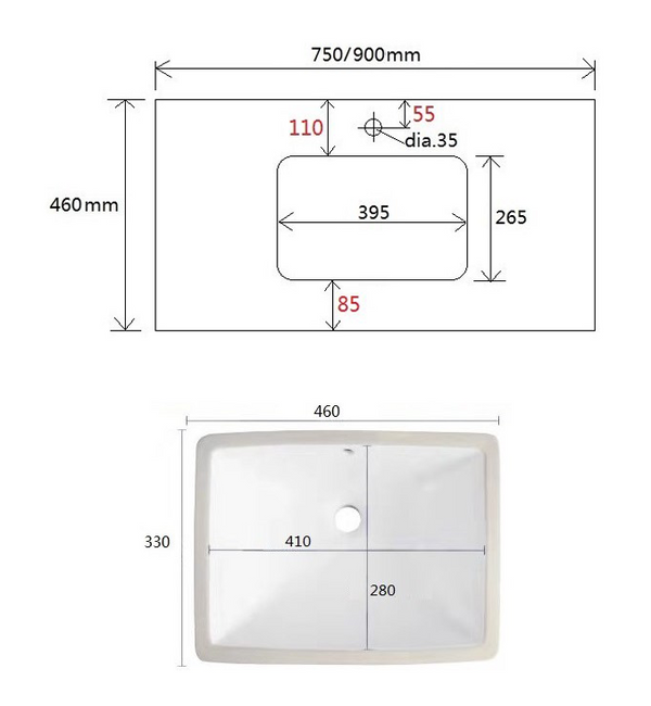 SALE - Max White - Freestanding Vanity 750/900/1200mm [44-BC-FSW]