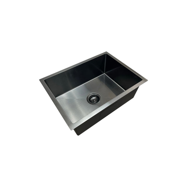 550*450*220 Kitchen Sink & Laundry Handmade Black Nano Stainless Steel Single Bowl [44HF5545B]
