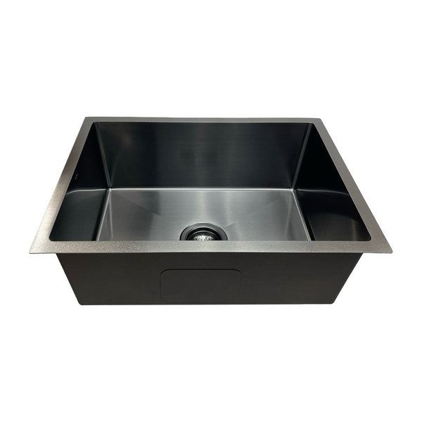 550*450*220 Kitchen Sink & Laundry Handmade Black Nano Stainless Steel Single Bowl [44HF5545B]