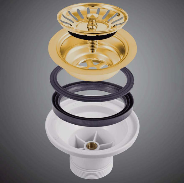 440*450*200 Brushed Gold Single Bowl Laundry Kitchen Sink [44HF4445G]