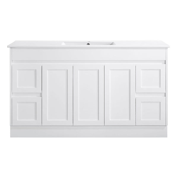 Quinn - MATTE White Hamptons Style Freestanding Vanity 600-1800mm [20-SK76-WM]