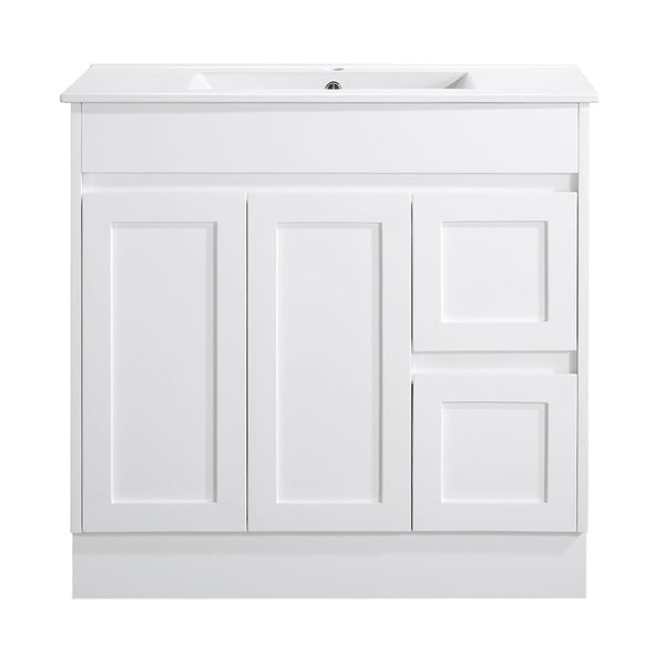 Quinn - MATTE White Hamptons Style Freestanding Vanity 600-1800mm [20-SK76-WM]