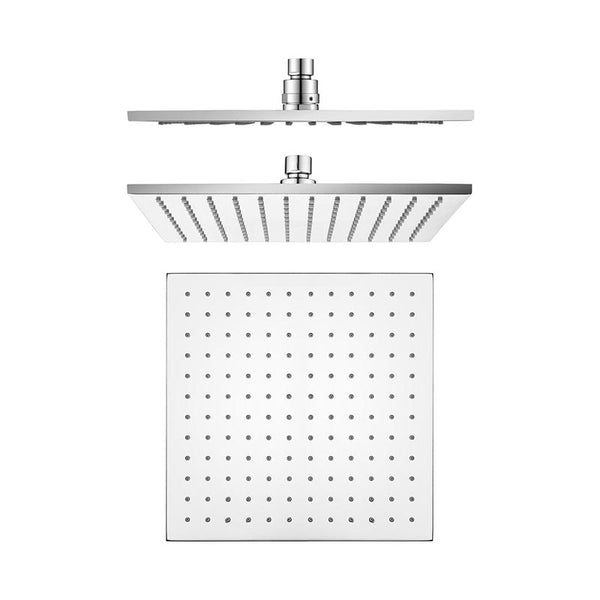 250mm Square Rainfall Brass Shower Head 8mm Thick [42-0135.SH]