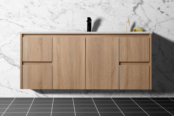 SALE - Flat Pack - Max Oak - Wall Hung Vanity 1200mm [44-BC-WHO (Flat Pack) / 44-2089]